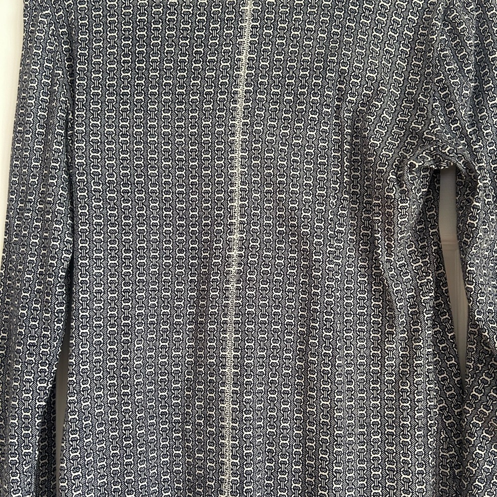Tory Burch Black and White Patterned Blouse
